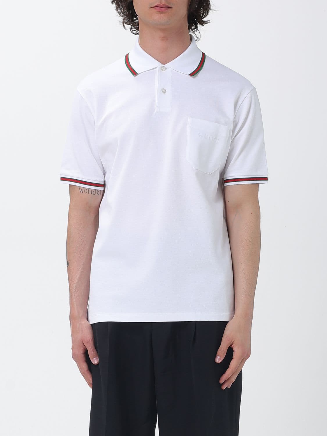 Gucci Web Cotton Polo Shirt
