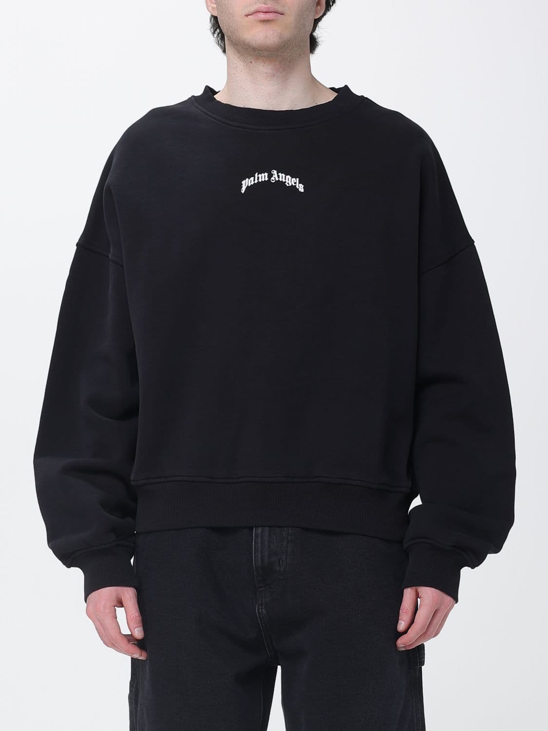 Palm Angels Cotton Sweatshirt with Logo Print