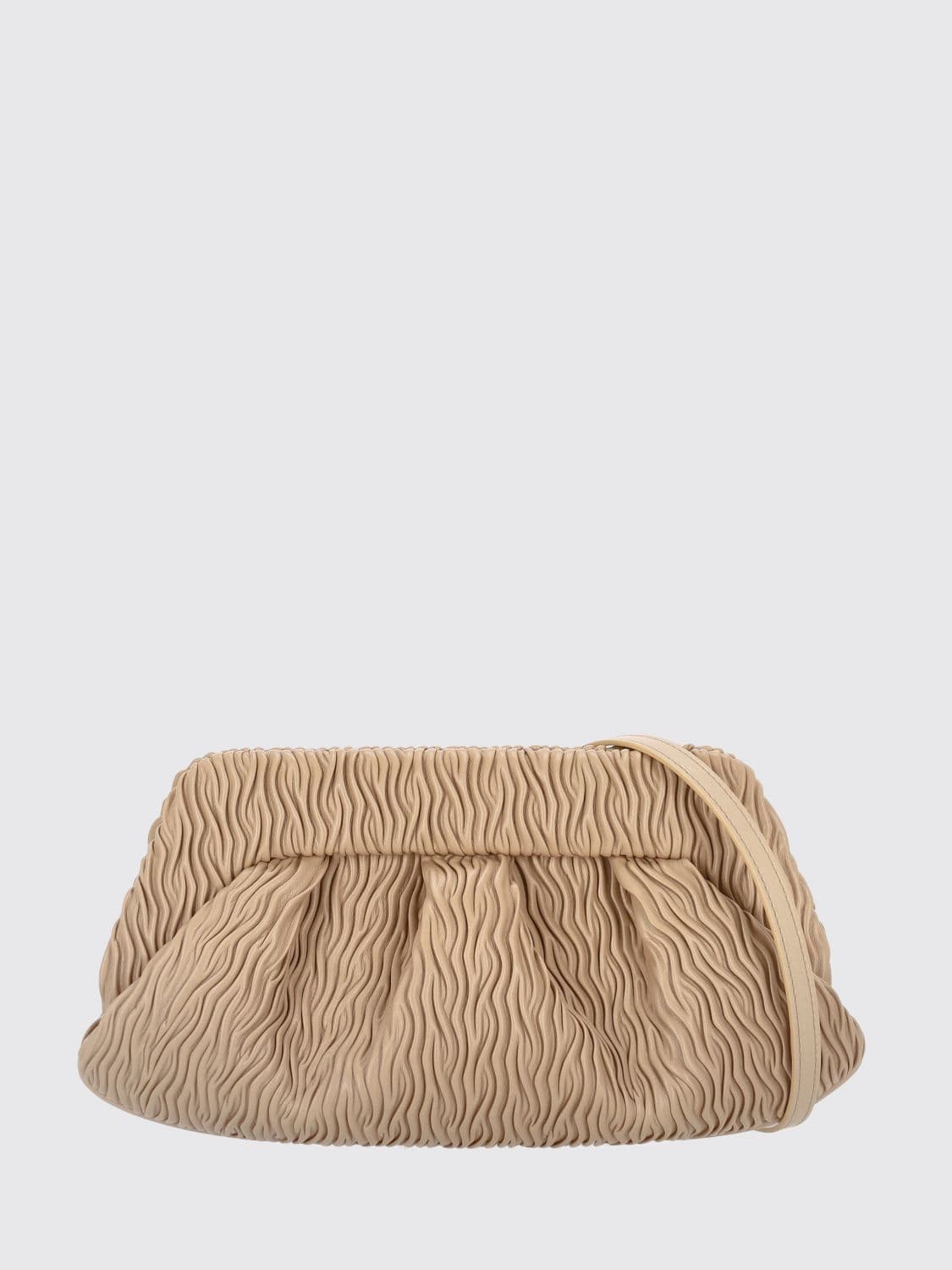 Themoirè Ruched Vegan Leather Bios Clutch
