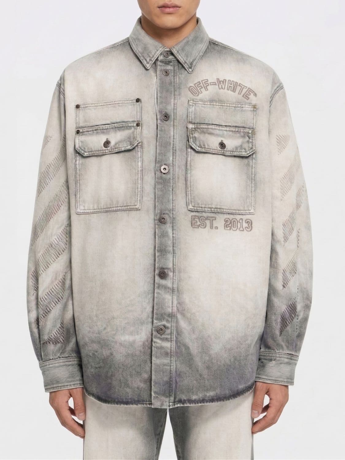Off-White Casual Cotton Denim Shirt · M