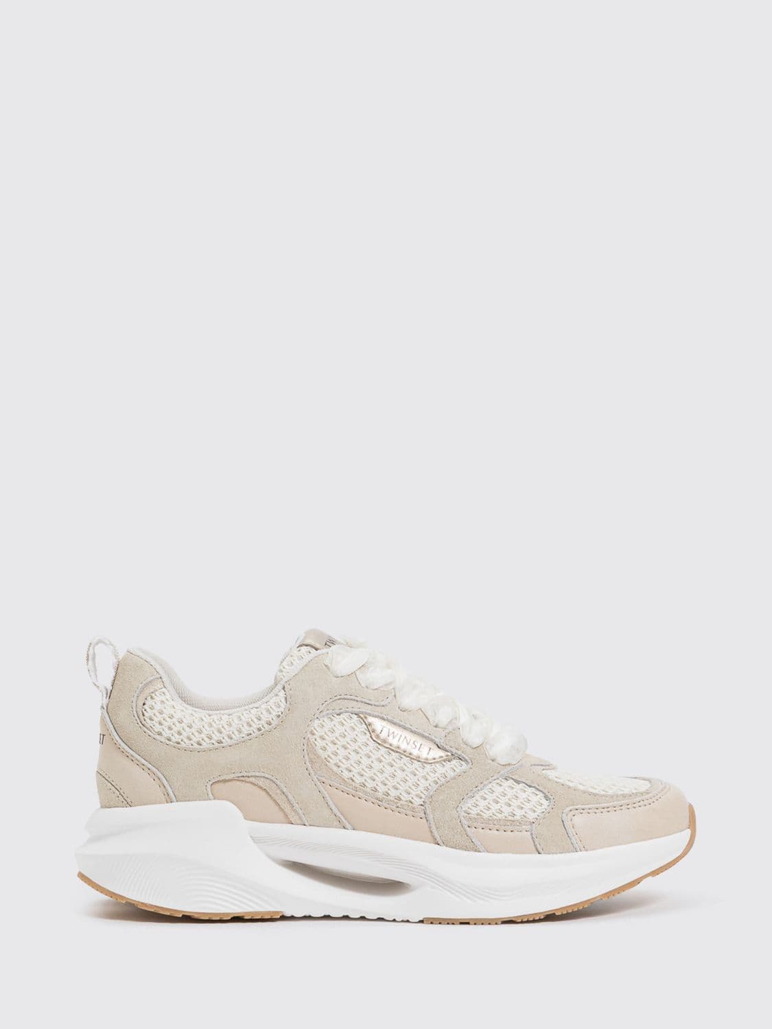 Twinset Mesh And Suede Sneakers