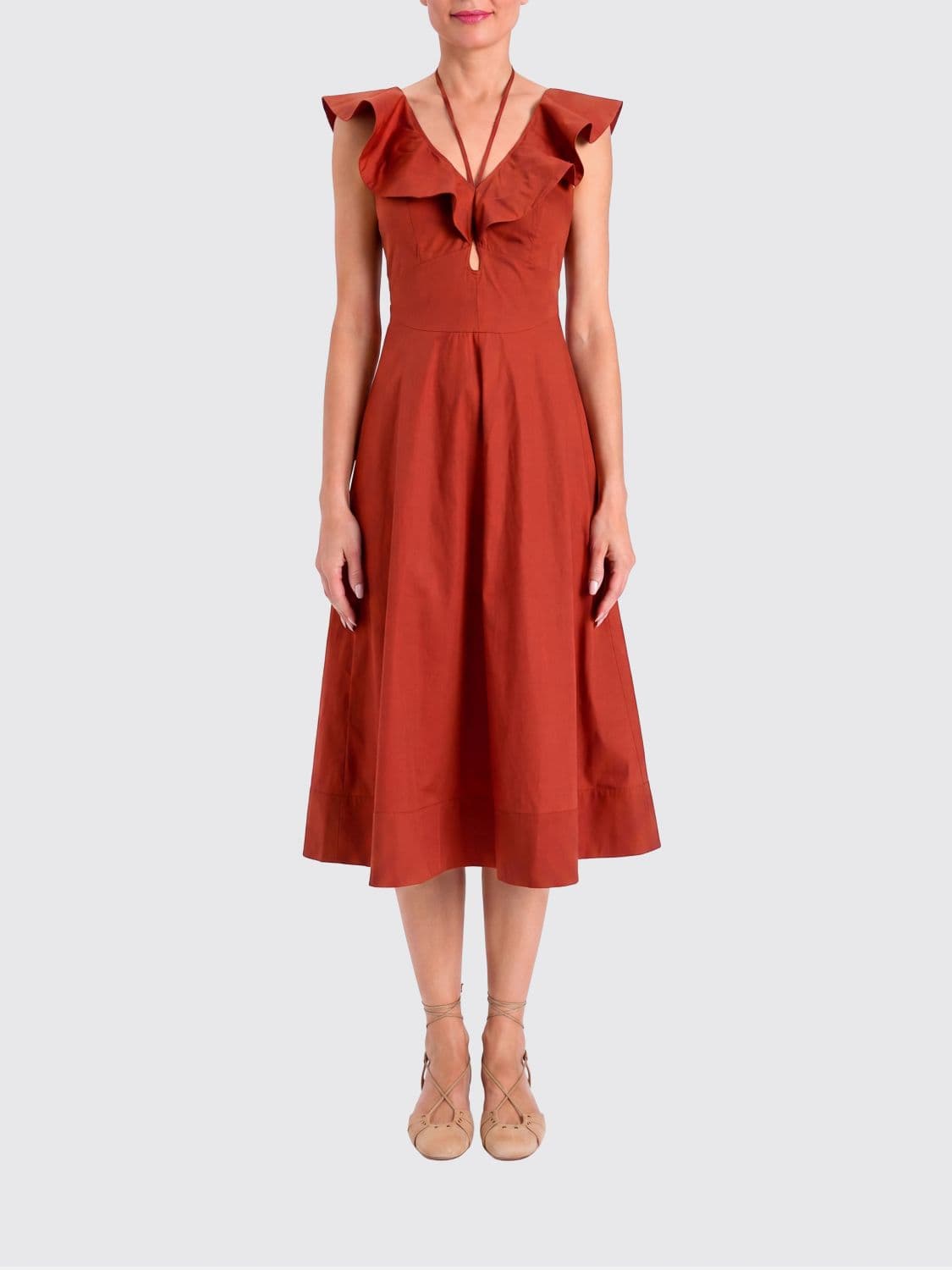 Twinset Stretch Cotton Midi Dress