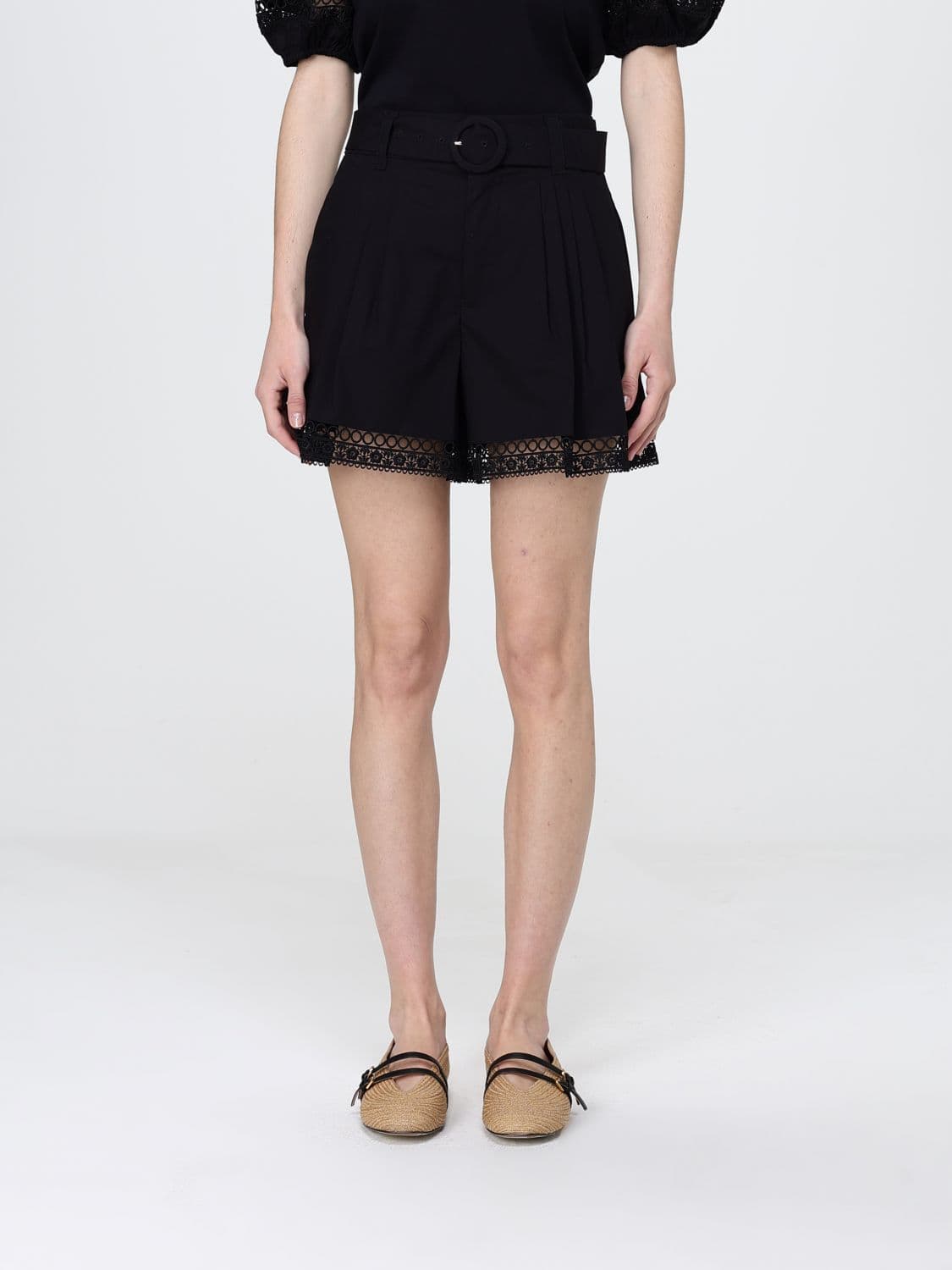 Twinset Cotton Shorts with Belt
