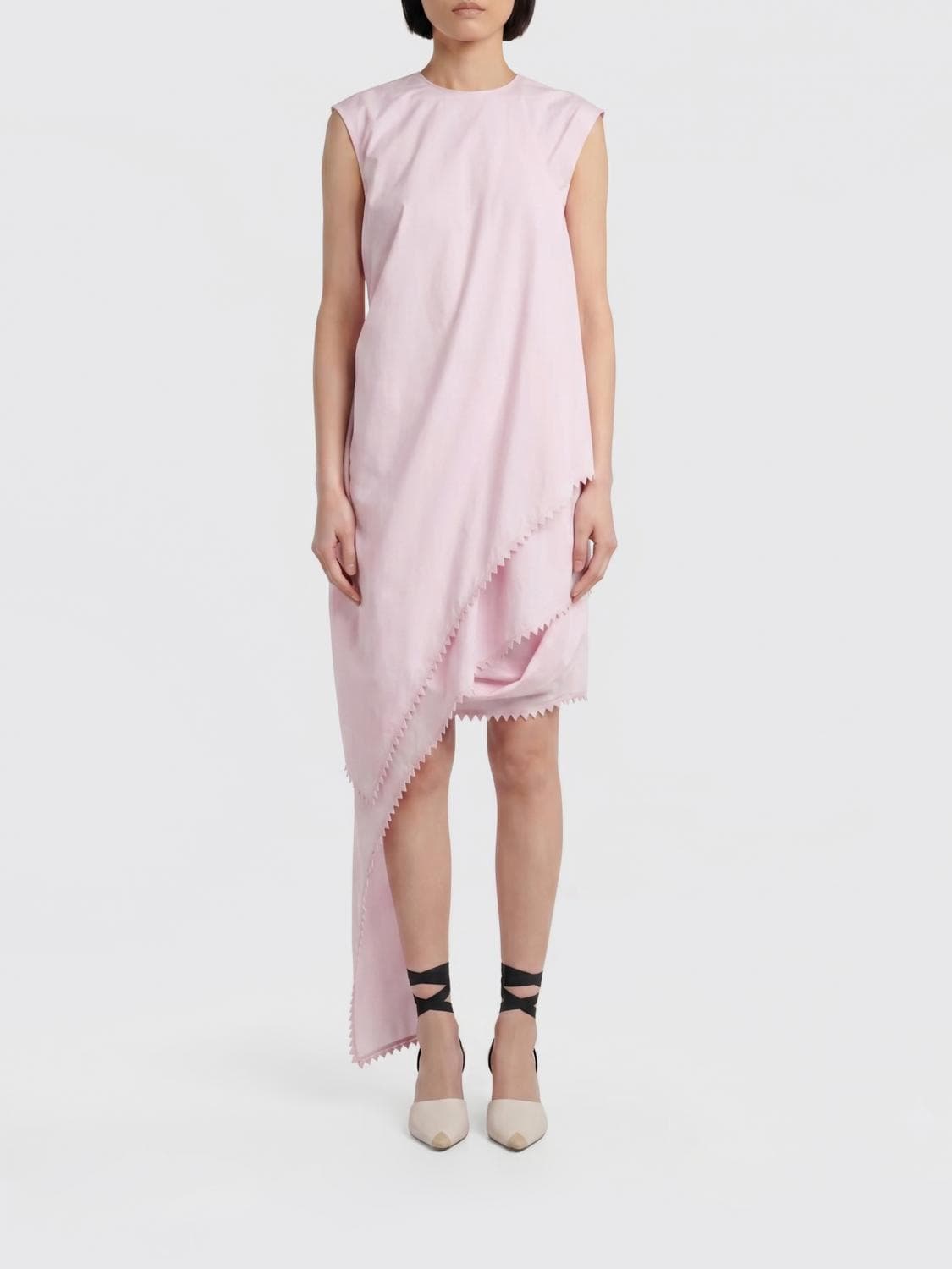 Jacquemus Cotton Blend Asymmetric Dress