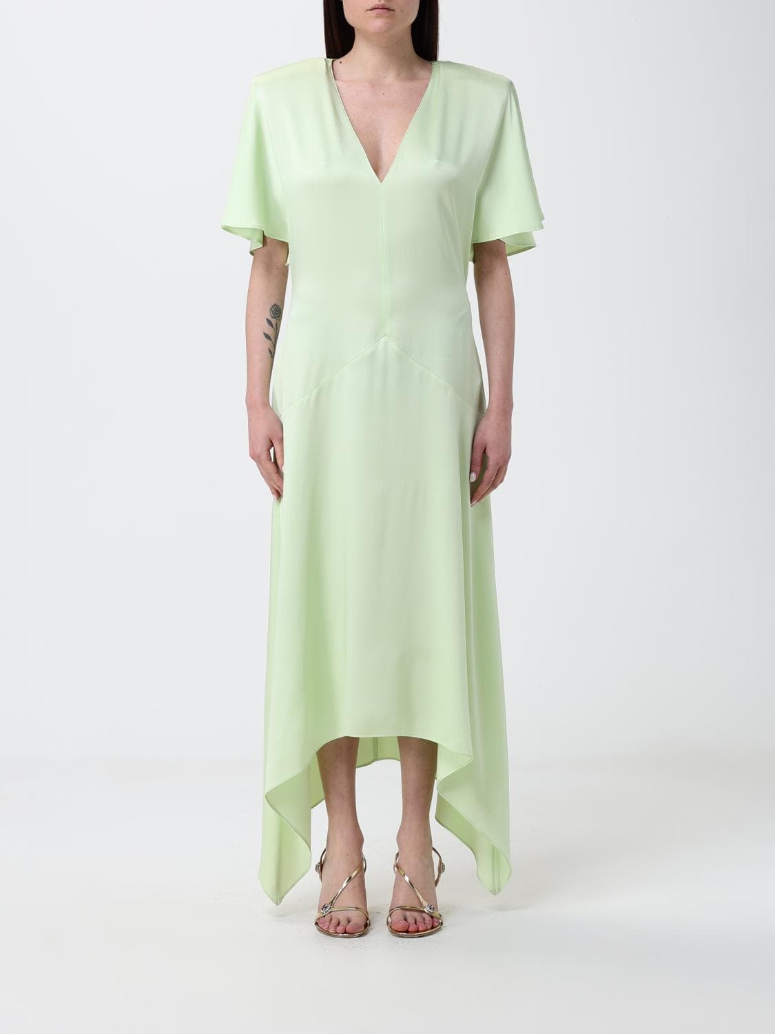 Stella Mccartney Asymmetric Satin Dress · 44