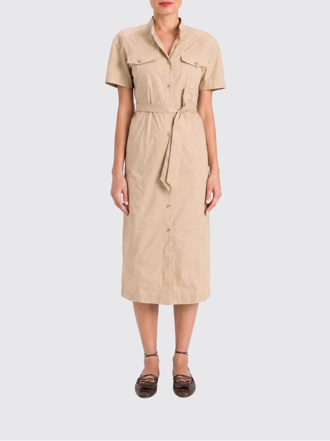 Twinset Cotton Chemisier Midi Dress