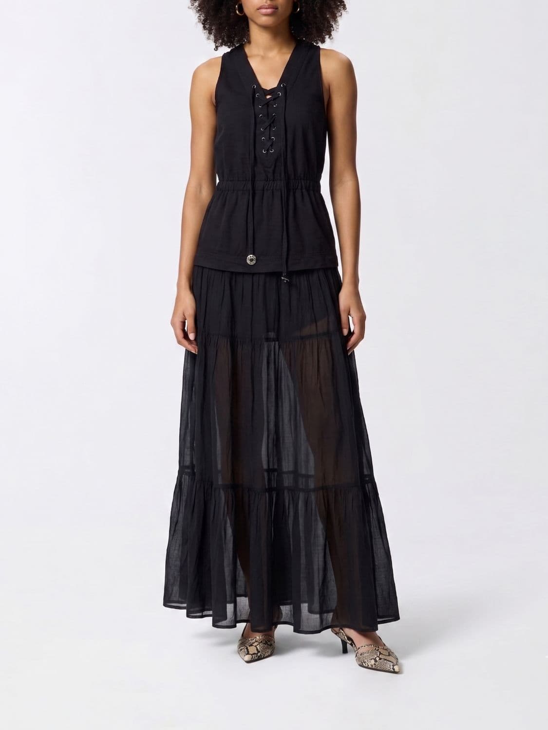 Pinko Cotton Long Dress · 40