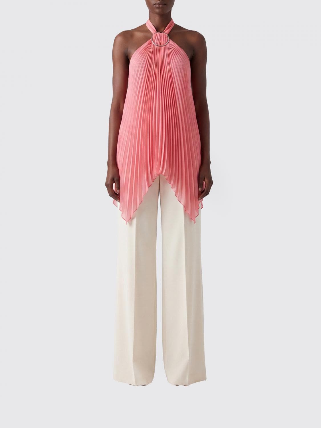 Max Mara Valzer Pleated Polyester Top