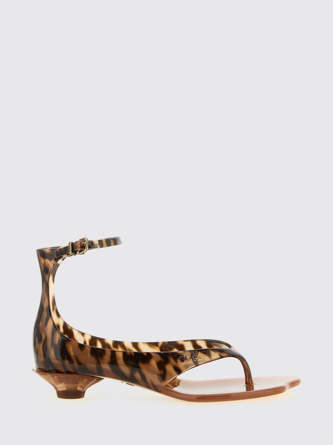 Chloé Jelly PVC Animal Print Sandals