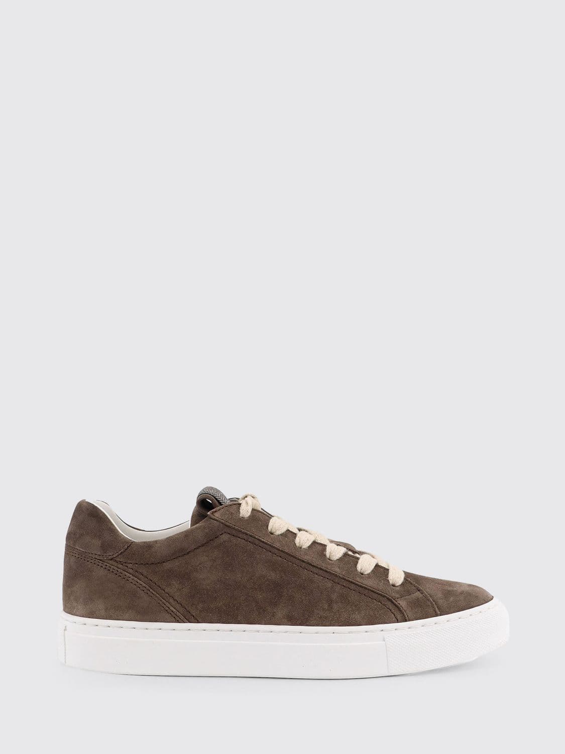 Brunello Cucinelli Suede Sneakers with Monile
