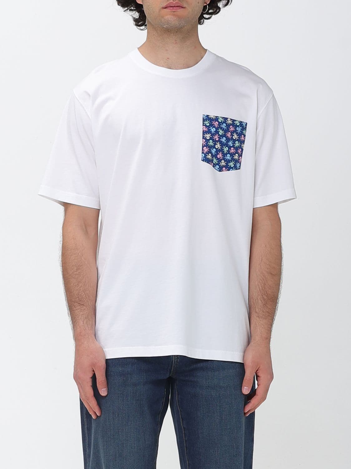 Mc2 Saint Barth Cotton T-Shirt With Patch Pocket