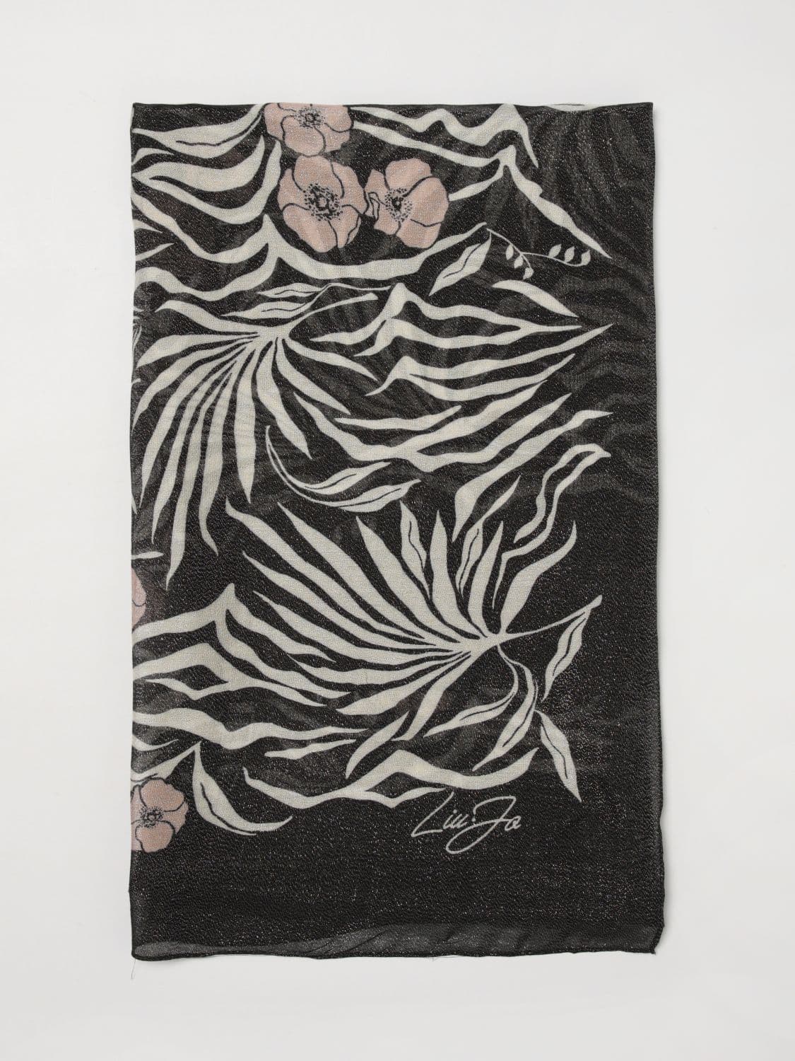 Liu Jo Viscose Blend Stole with Floral Motif
