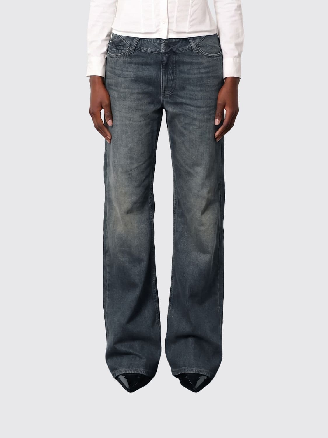 Balenciaga Straight Cotton Denim Jeans