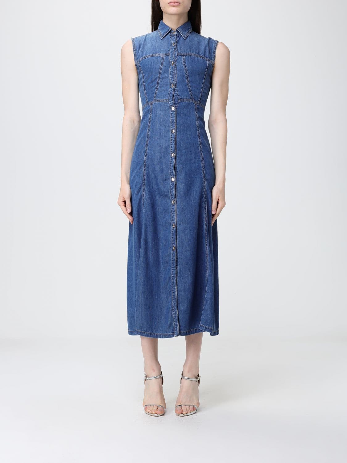 Simona Corsellini Denim Chemisier Dress