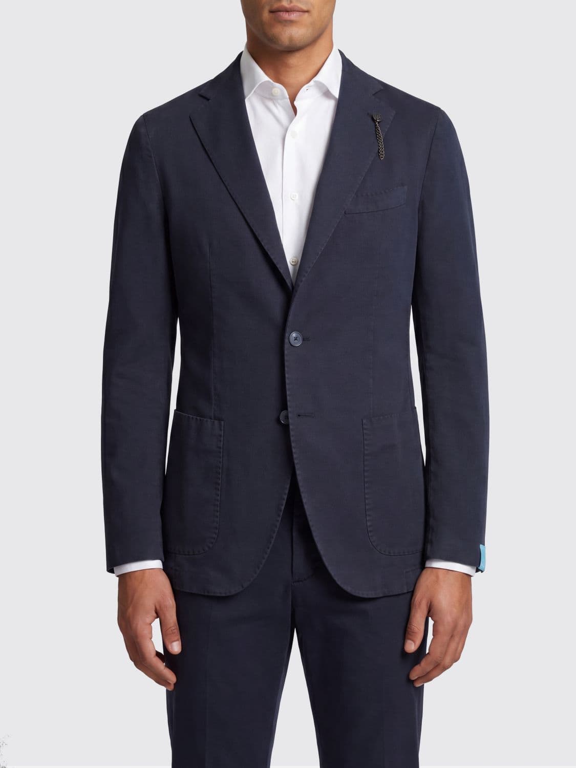 Santaniello Single-Breasted Cotton Blazer