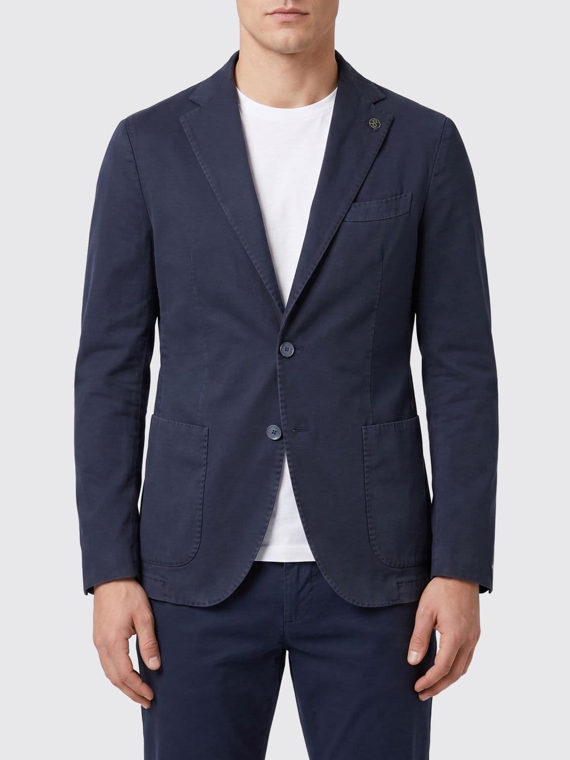 Santaniello Cotton Single-Breasted Blazer