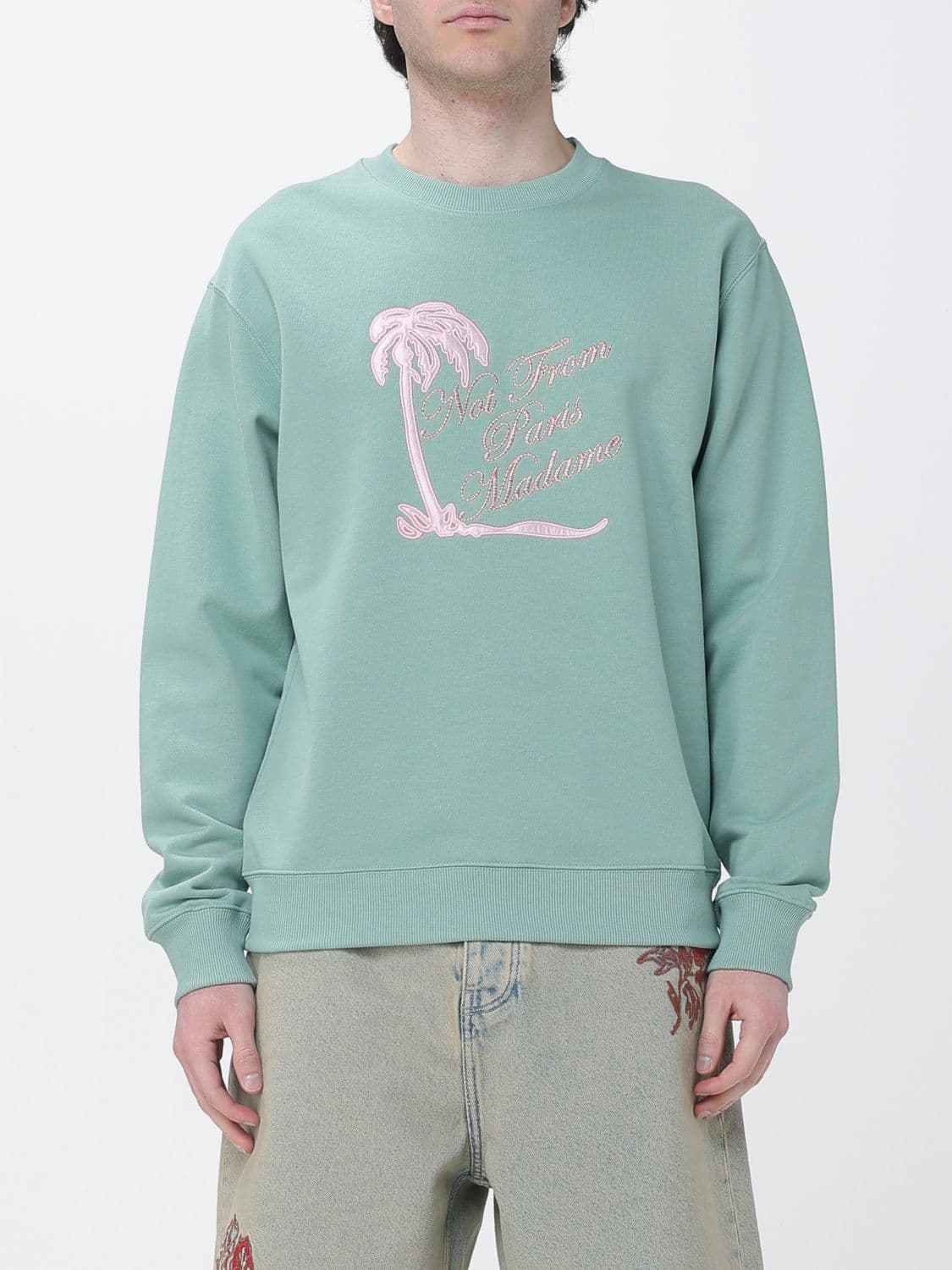 Drôle De Monsieur Cotton Sweatshirt with Embroidered Logo