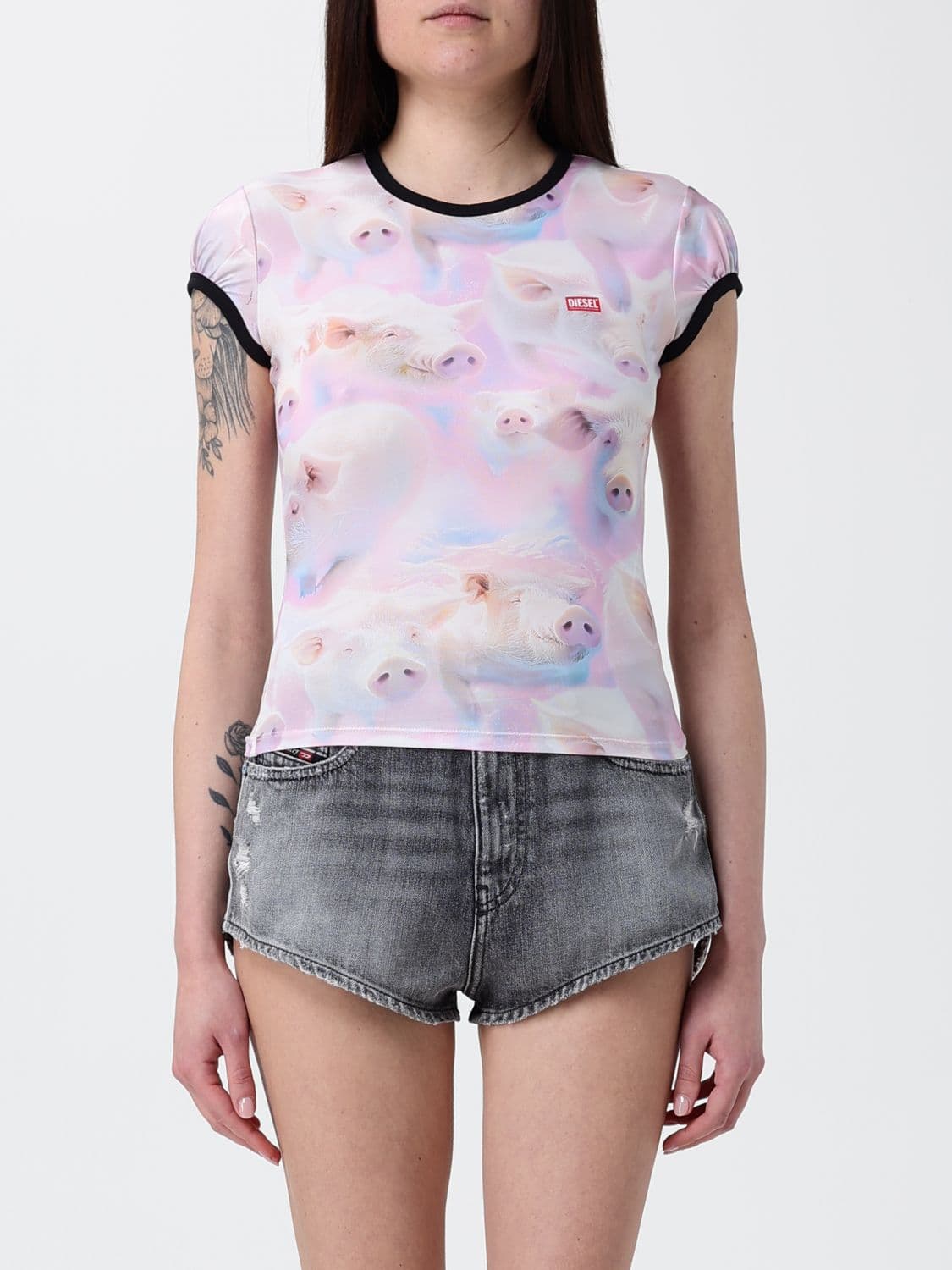 Diesel Printed Polyester T-Shirt · XS