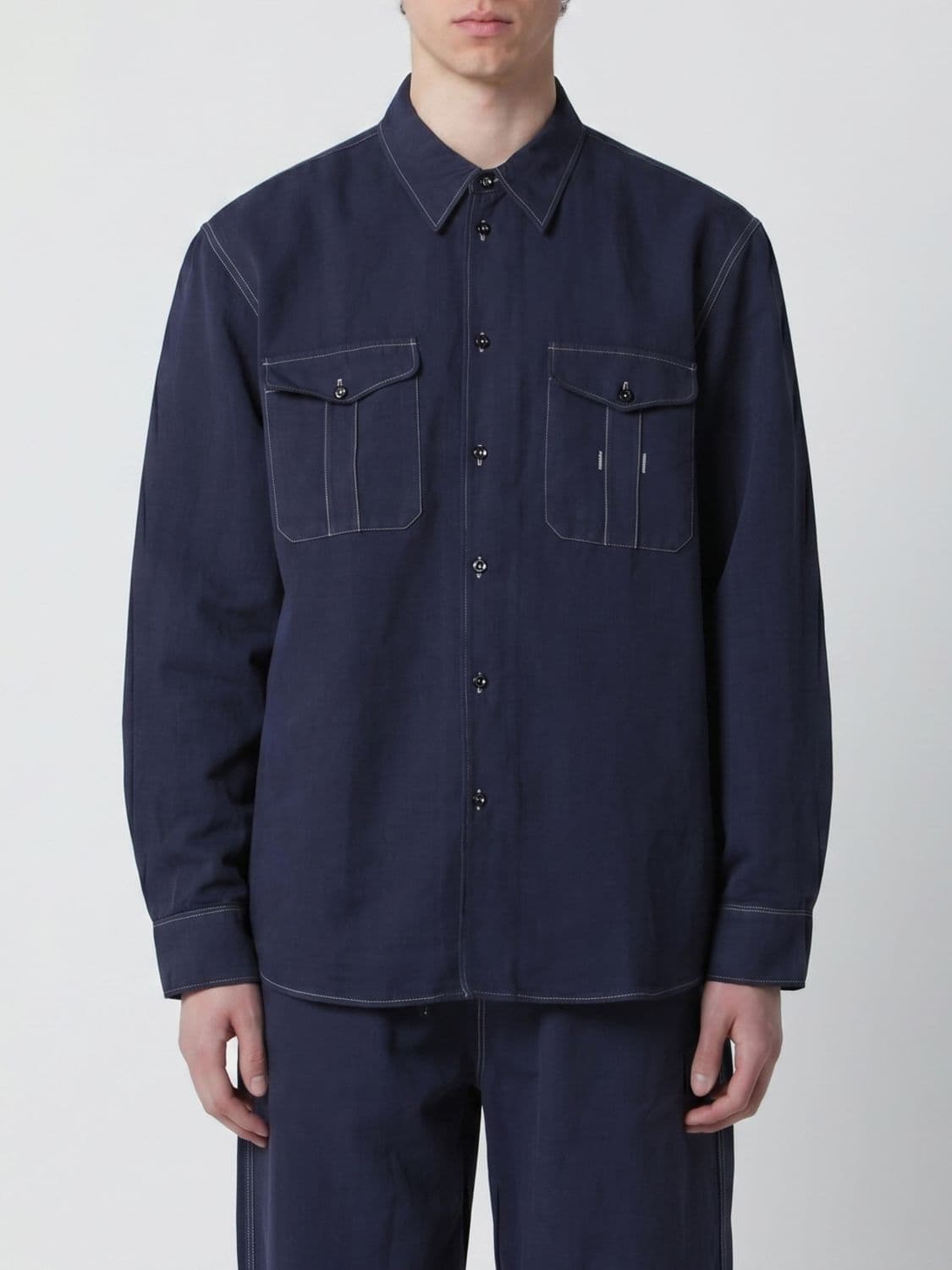 Studio Nicholson Casual Cotton and Linen Shirt · L