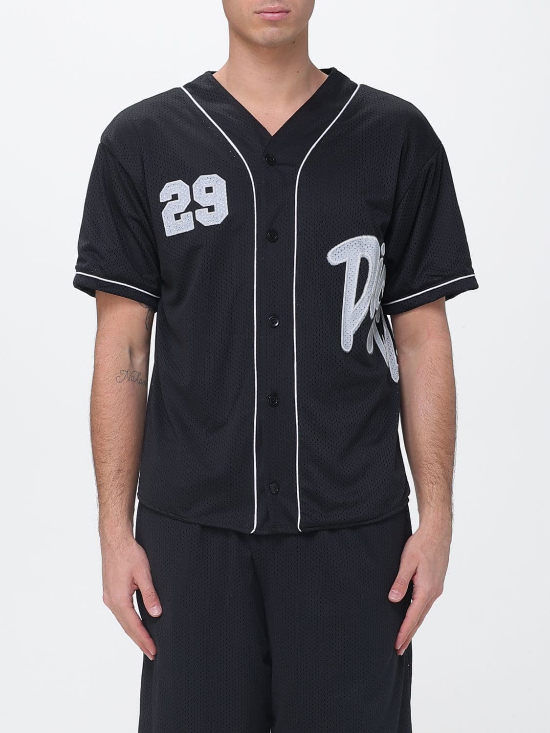 Disclaimer Mesh Shirt with Logo