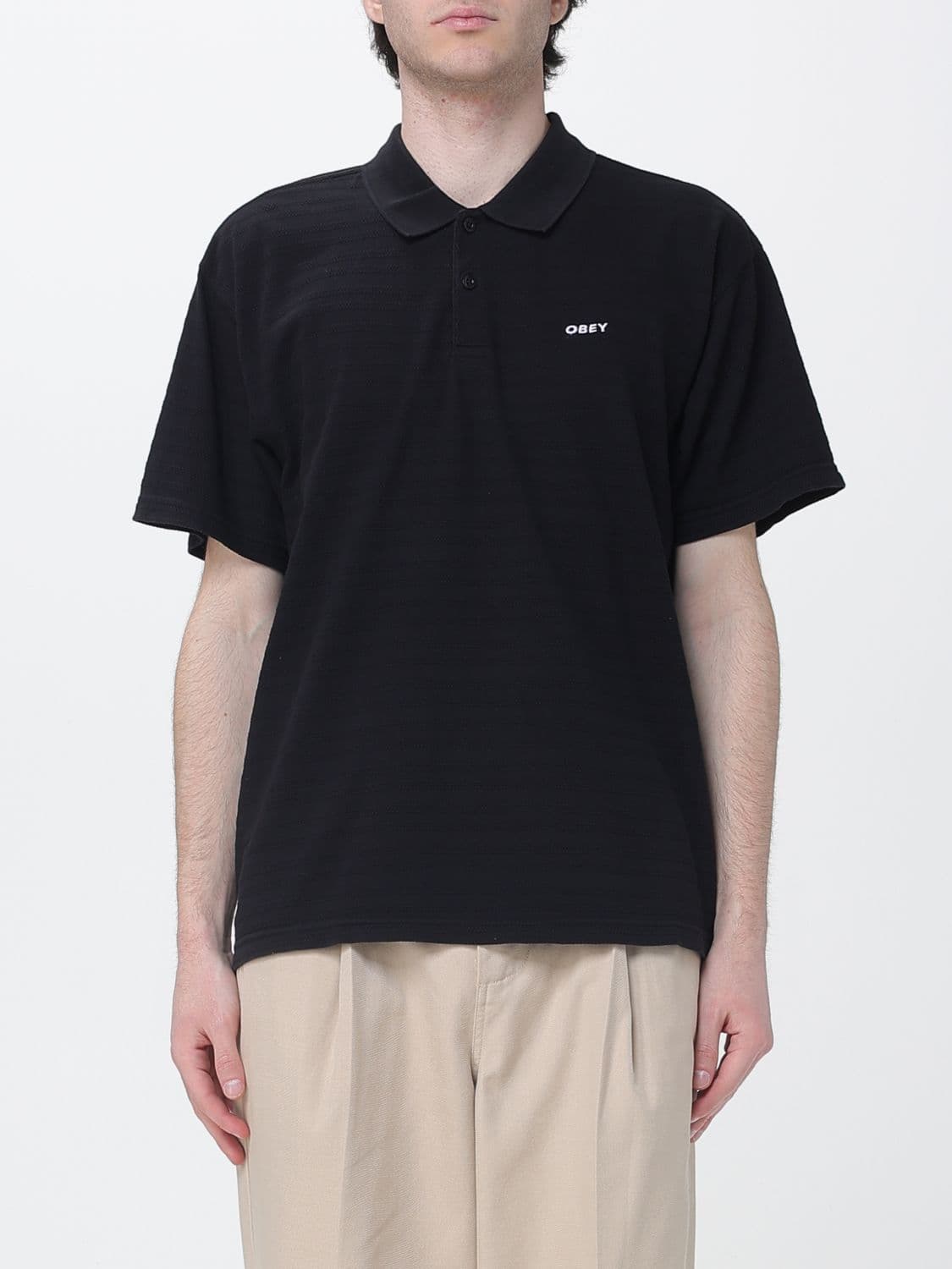 Obey Cotton Polo Shirt with Logo