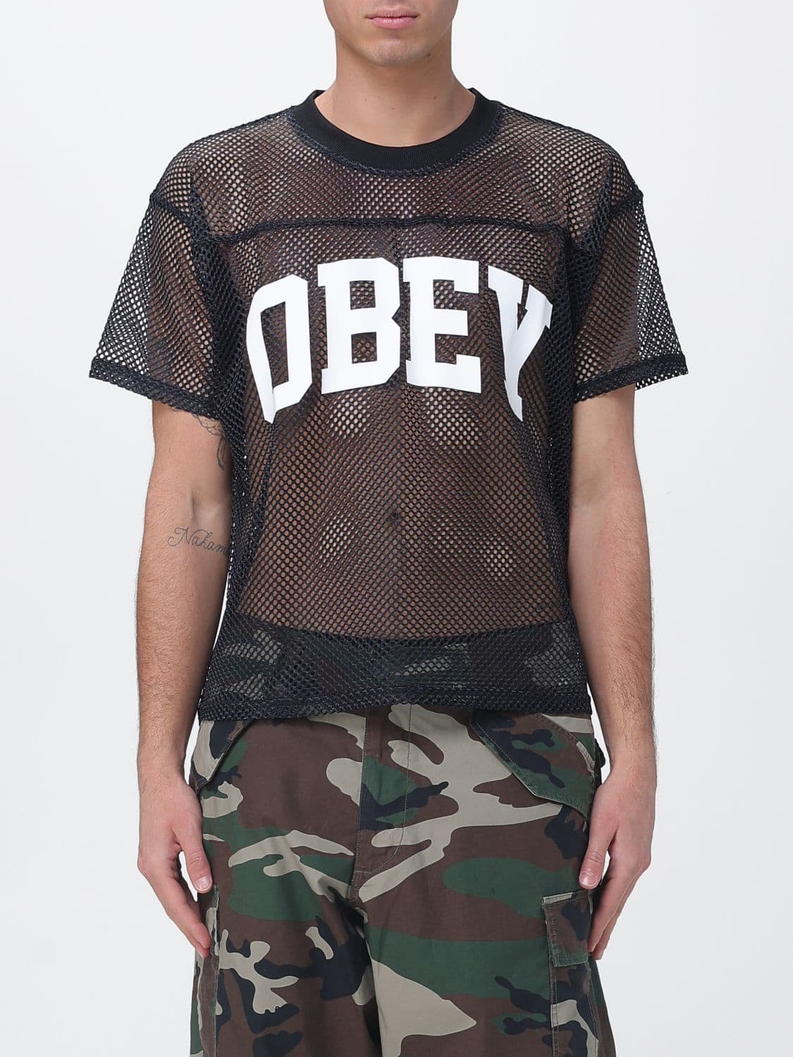 Obey Mesh T-Shirt with Logo