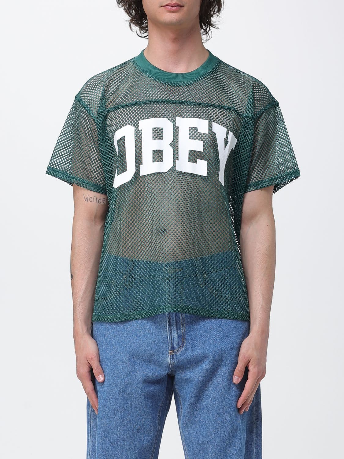Obey Mesh T-Shirt with Logo
