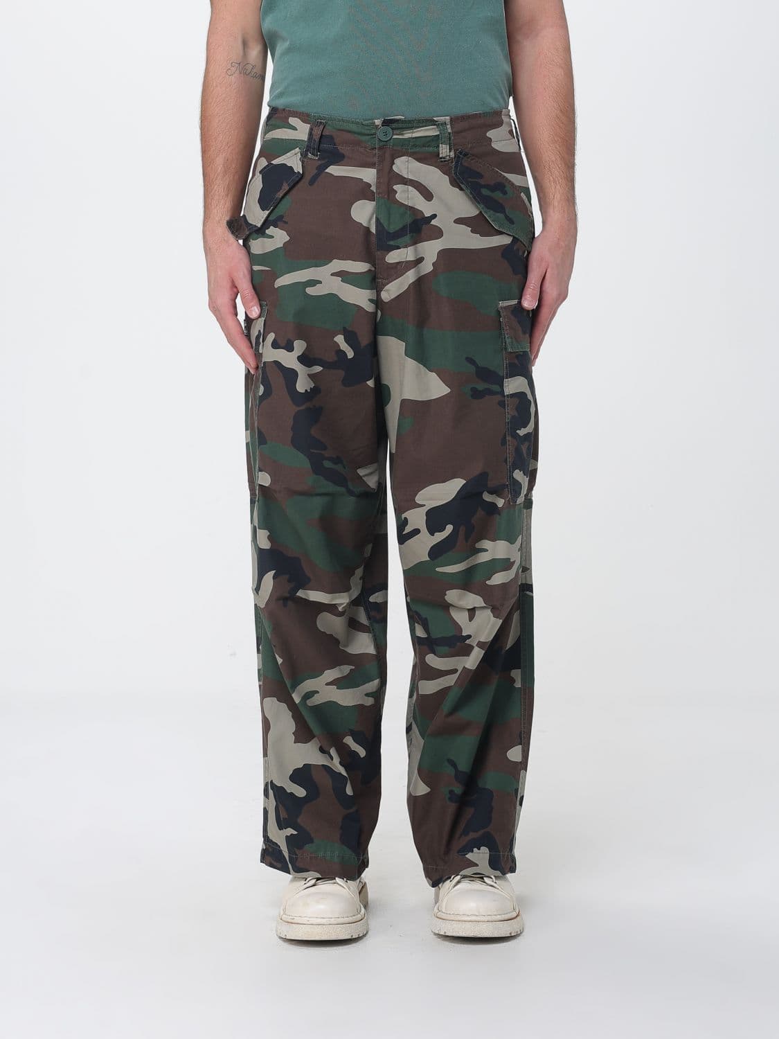 Obey Cotton Cargo Pants with Camouflage Print