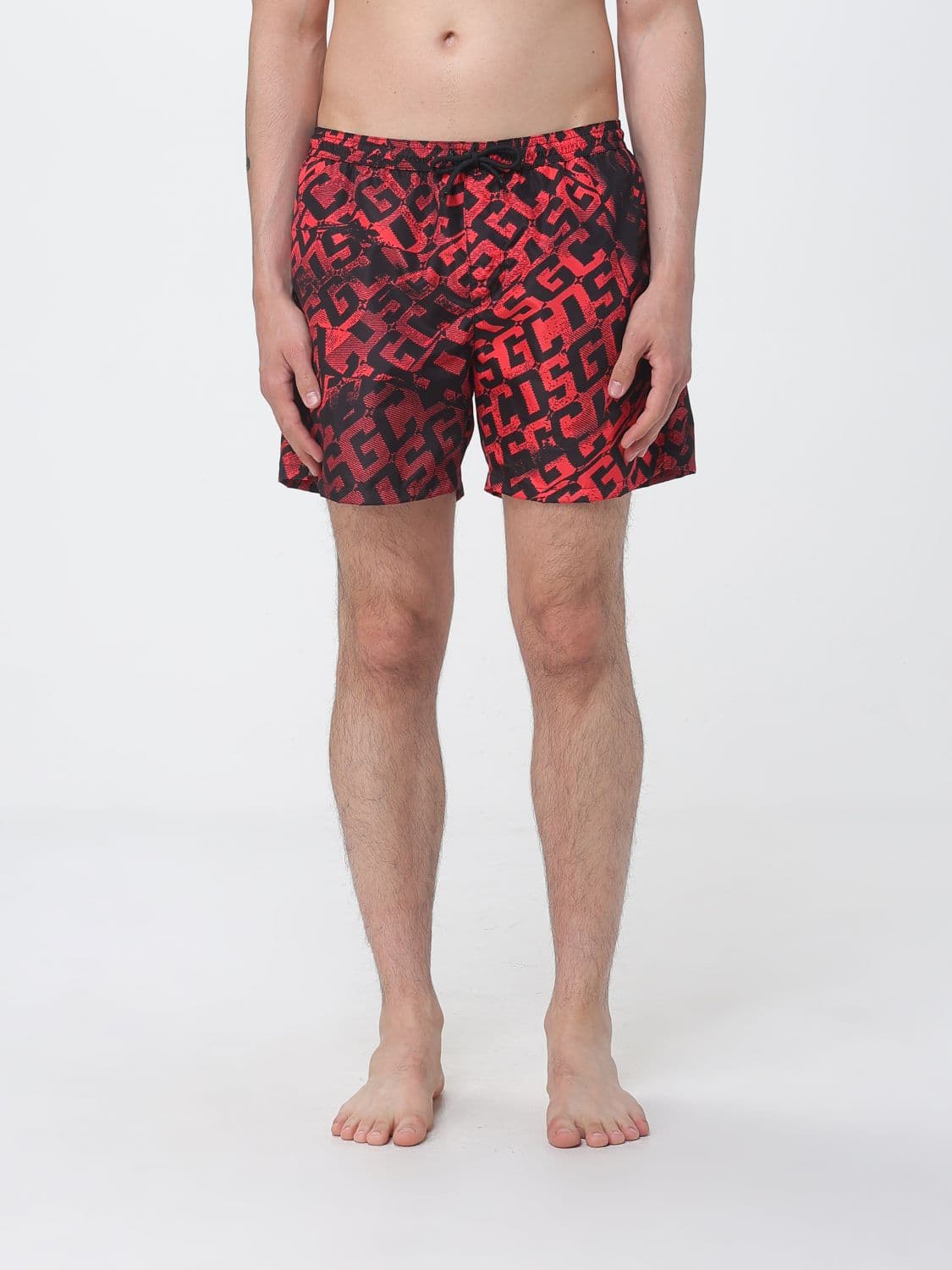 Gcds Nylon Swimsuit with All-Over Logo