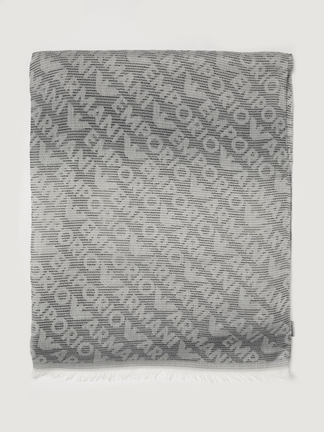 Emporio Armani Viscose Blend Scarf with Jacquard Logo · OS