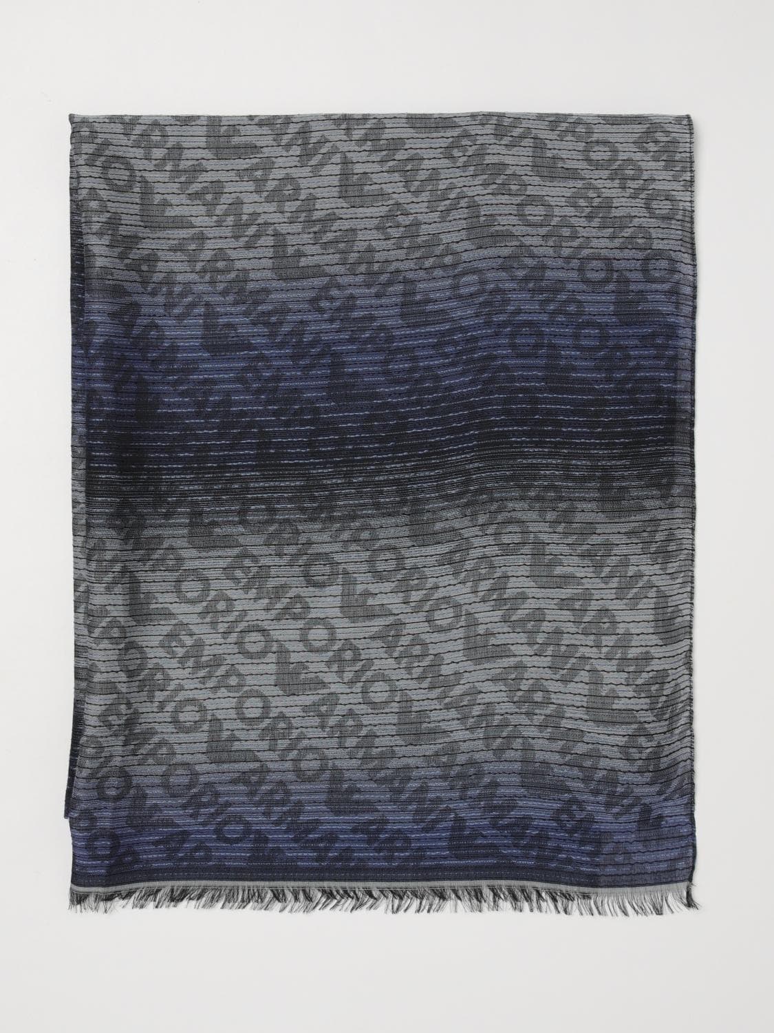 Emporio Armani Viscose Blend Scarf with Jacquard Logo
