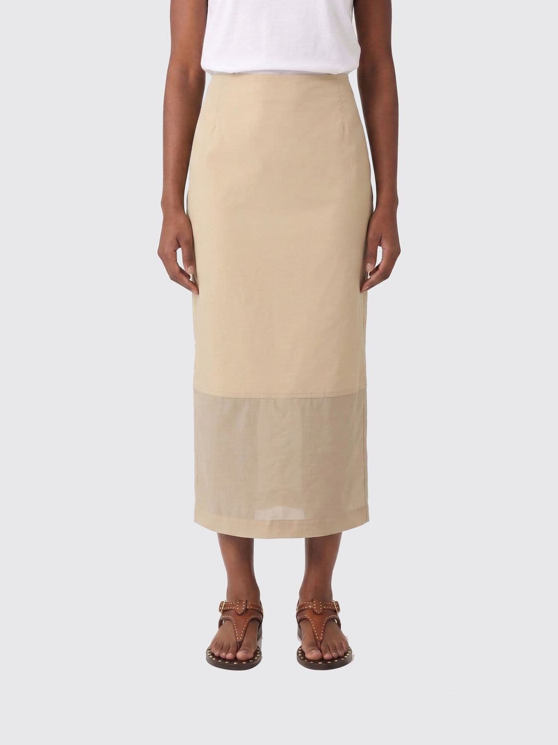 Mm Max Mara Cotton Blend Skirt