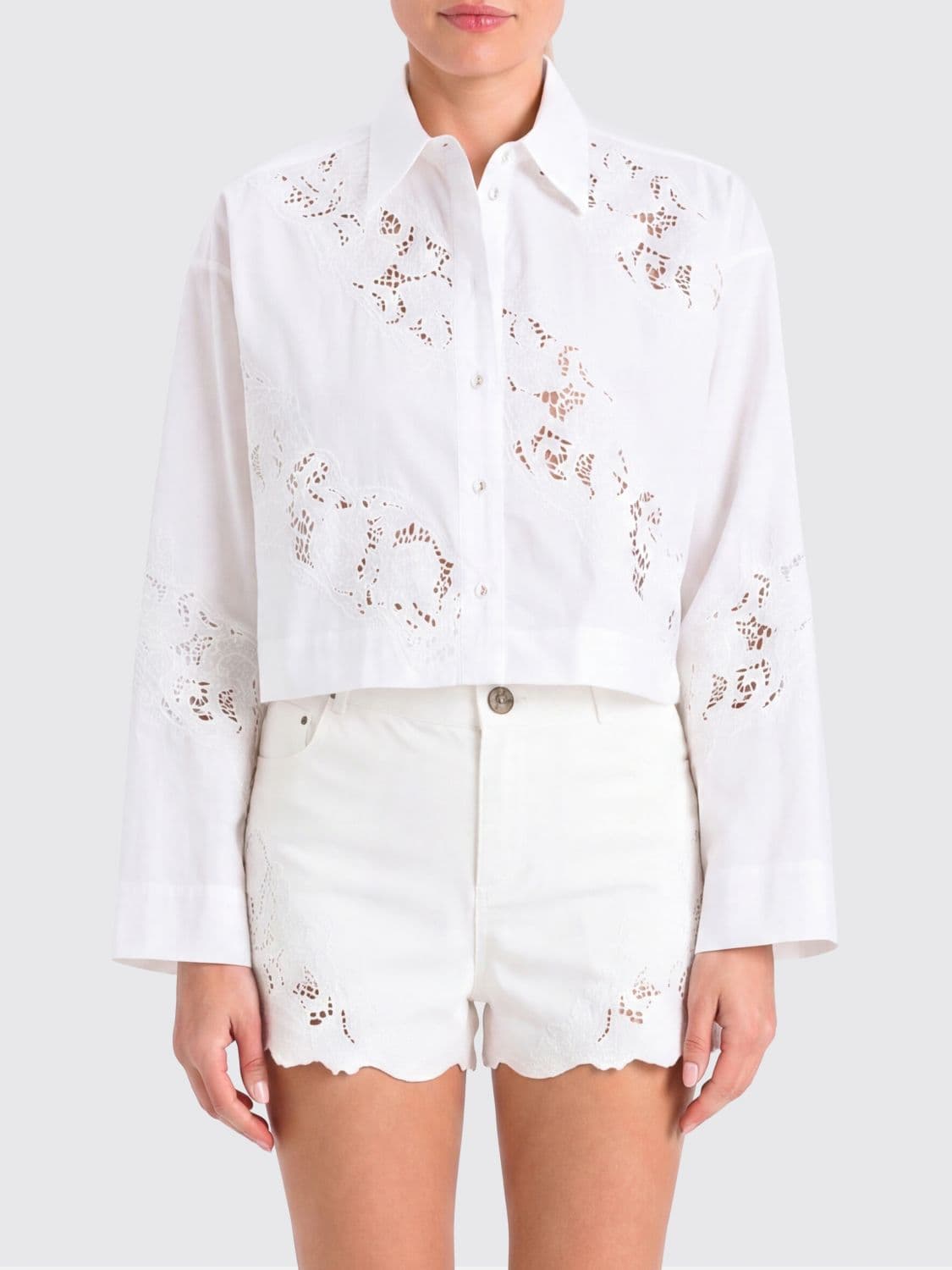 Twinset Embroidered Cotton Shirt