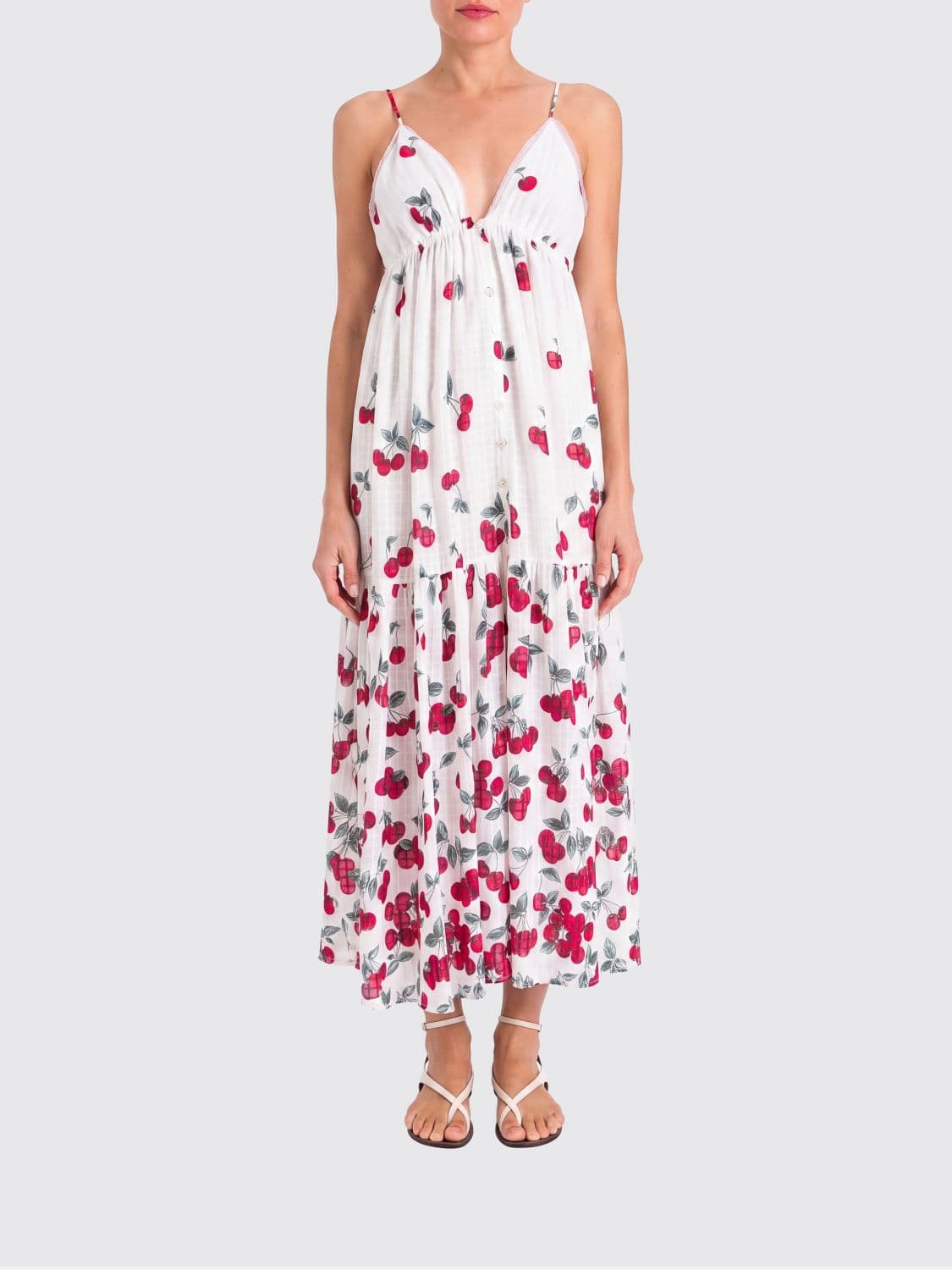Twinset Printed Cotton Midi Dress