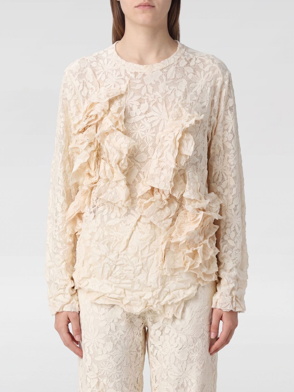Comme Des Garçons Lace Top with Ruffles