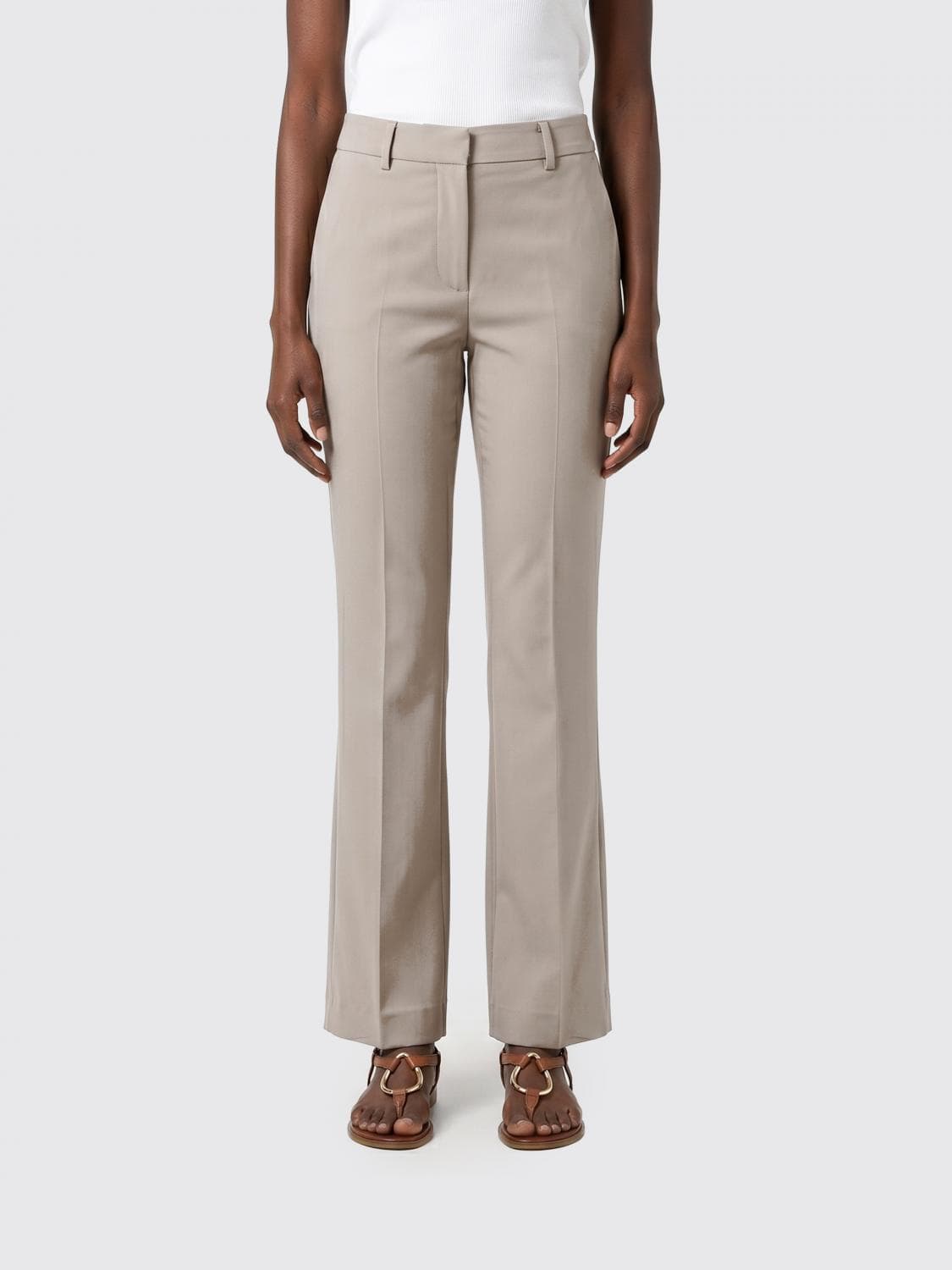 Pt Torino Flared Virgin Wool Trousers