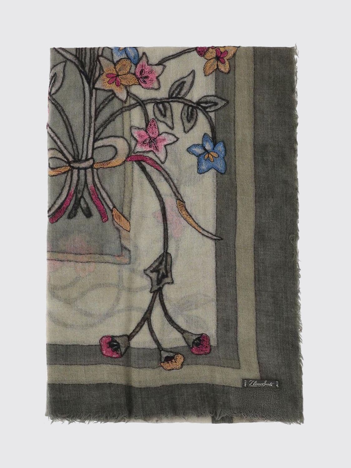 Faliero Sarti Printed Wool Scarf Chantal · OS