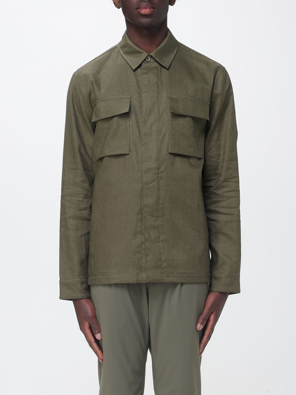 People Of Shibuya Cotton and Linen Shirt Jacket