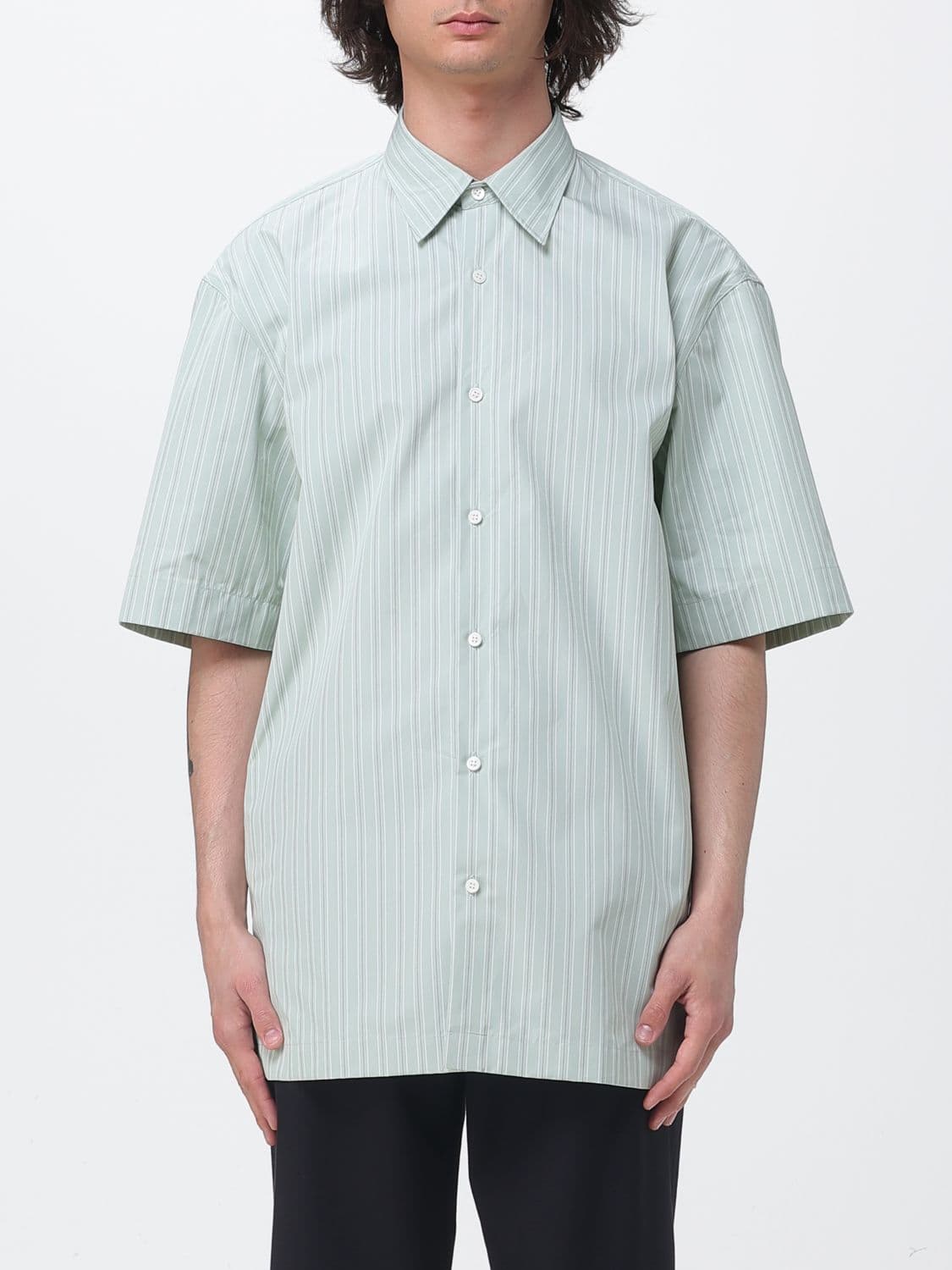 Dries Van Noten Striped Cotton Shirt · XL