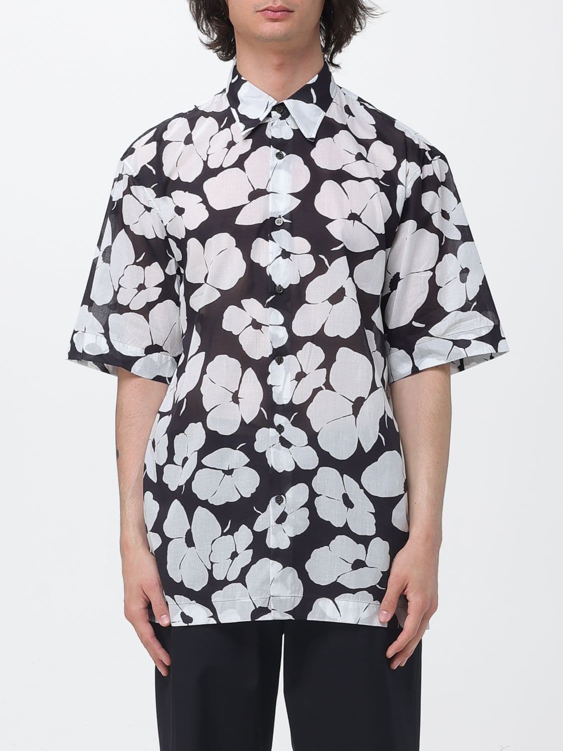 Dries Van Noten Casual Cotton Shirt with Floral Print