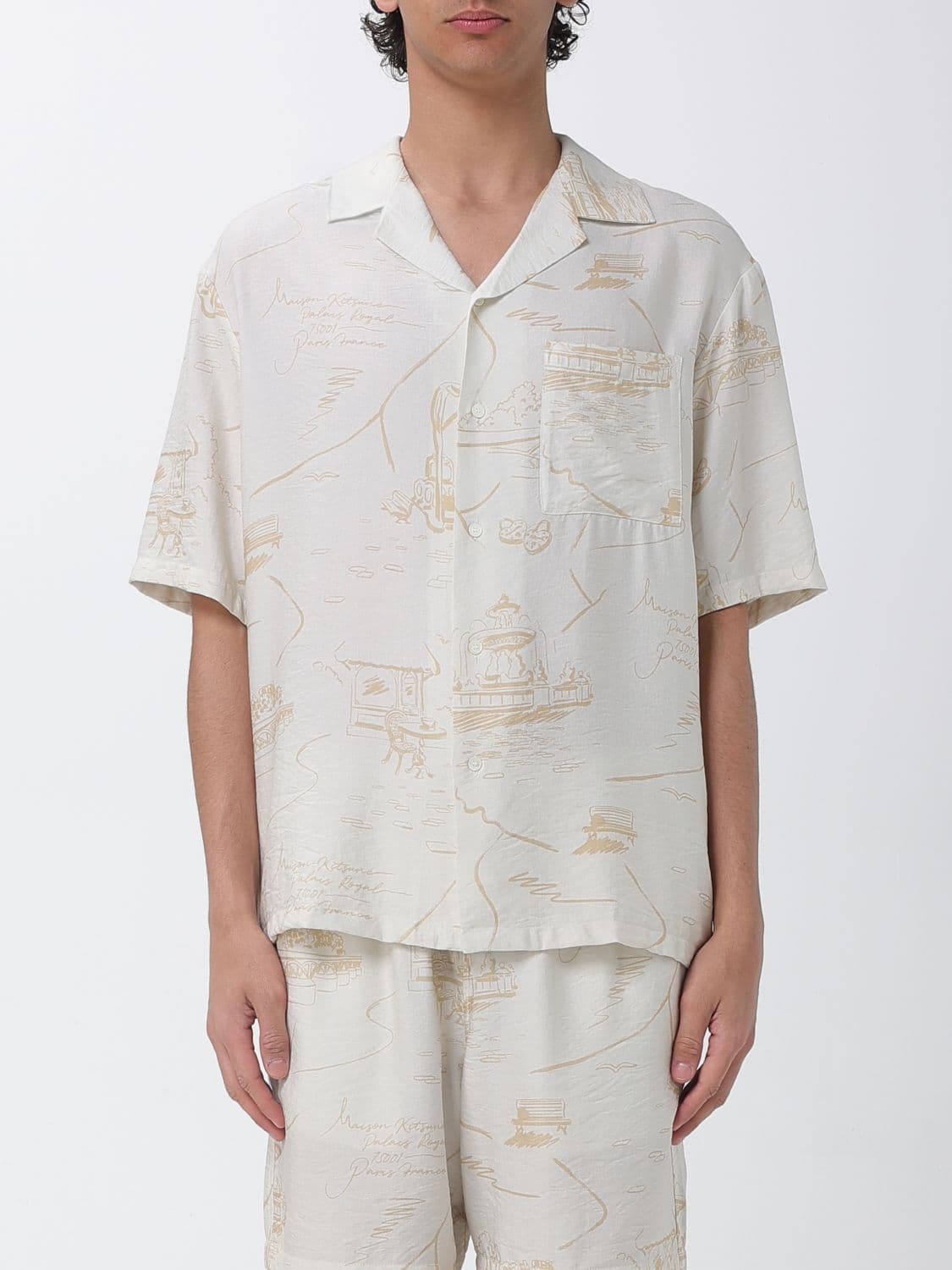 Maison Kitsuné Viscose Blend Casual Shirt · S