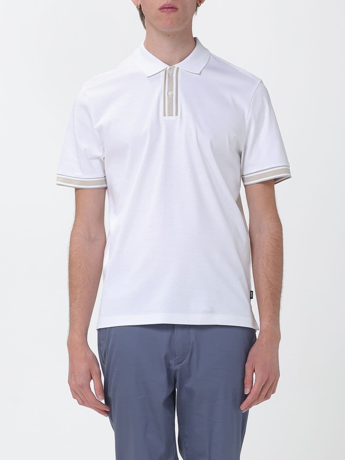 Boss Cotton Polo Shirt with Logo
