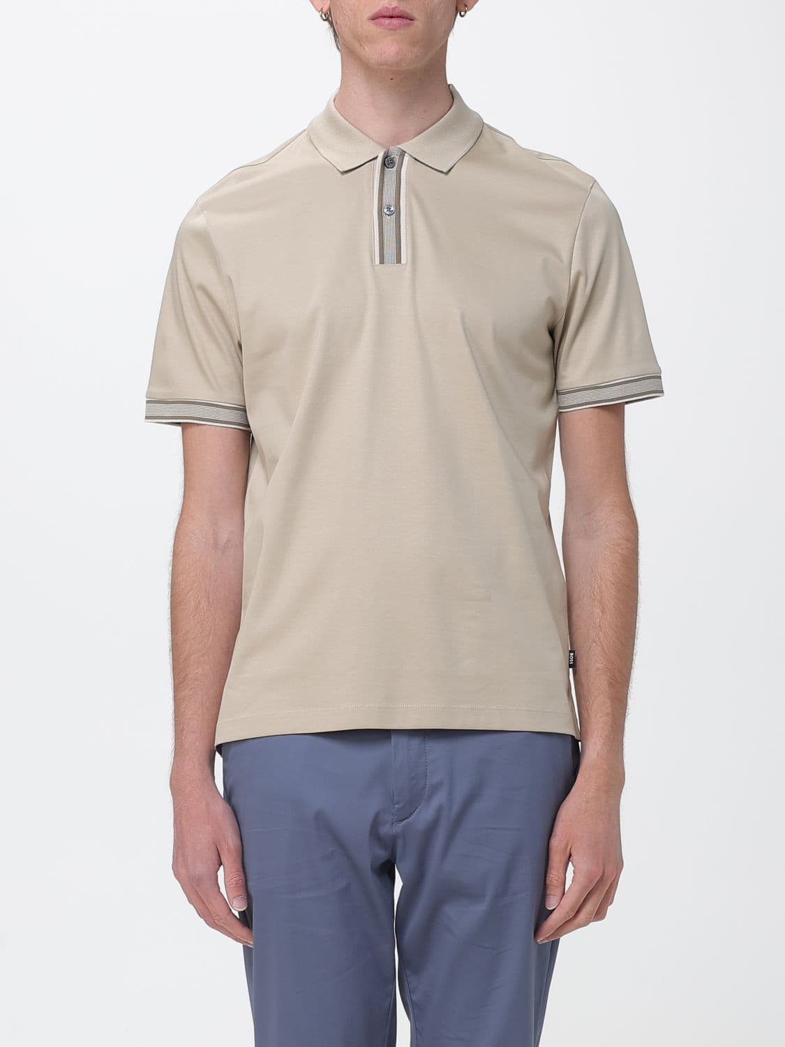 Boss Cotton Polo Shirt with Logo