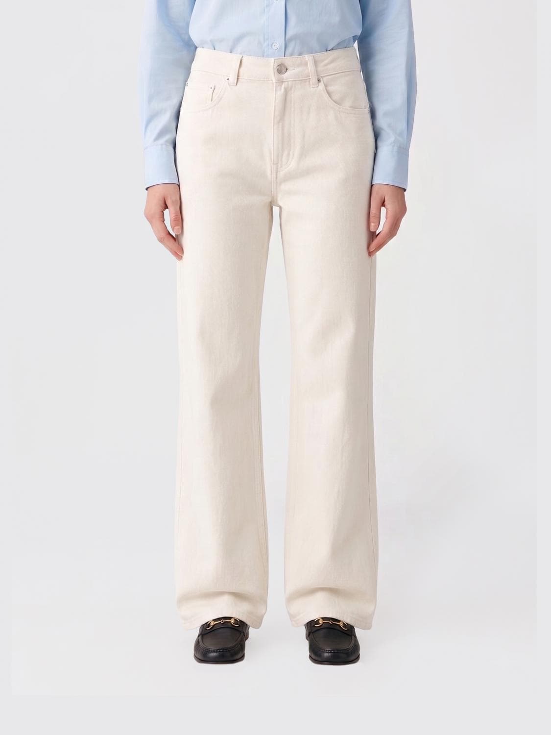 Ami Paris Cotton Denim Straight Jeans