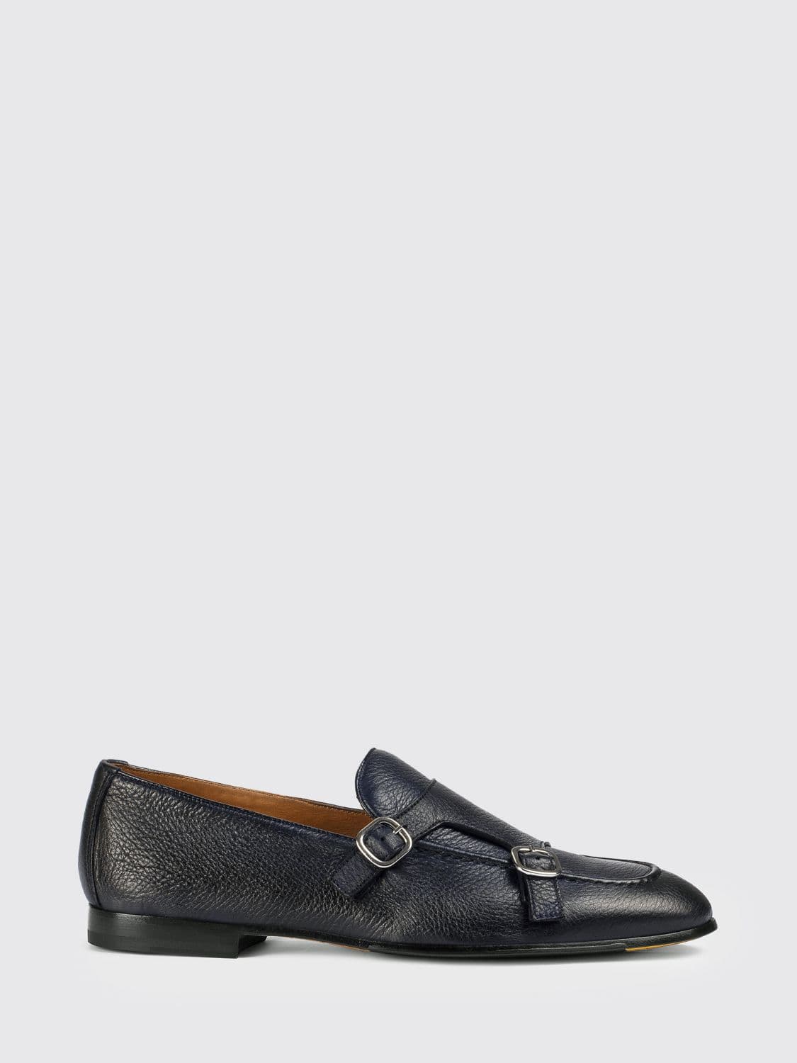 Doucal's Hammered Leather Monk Strap
