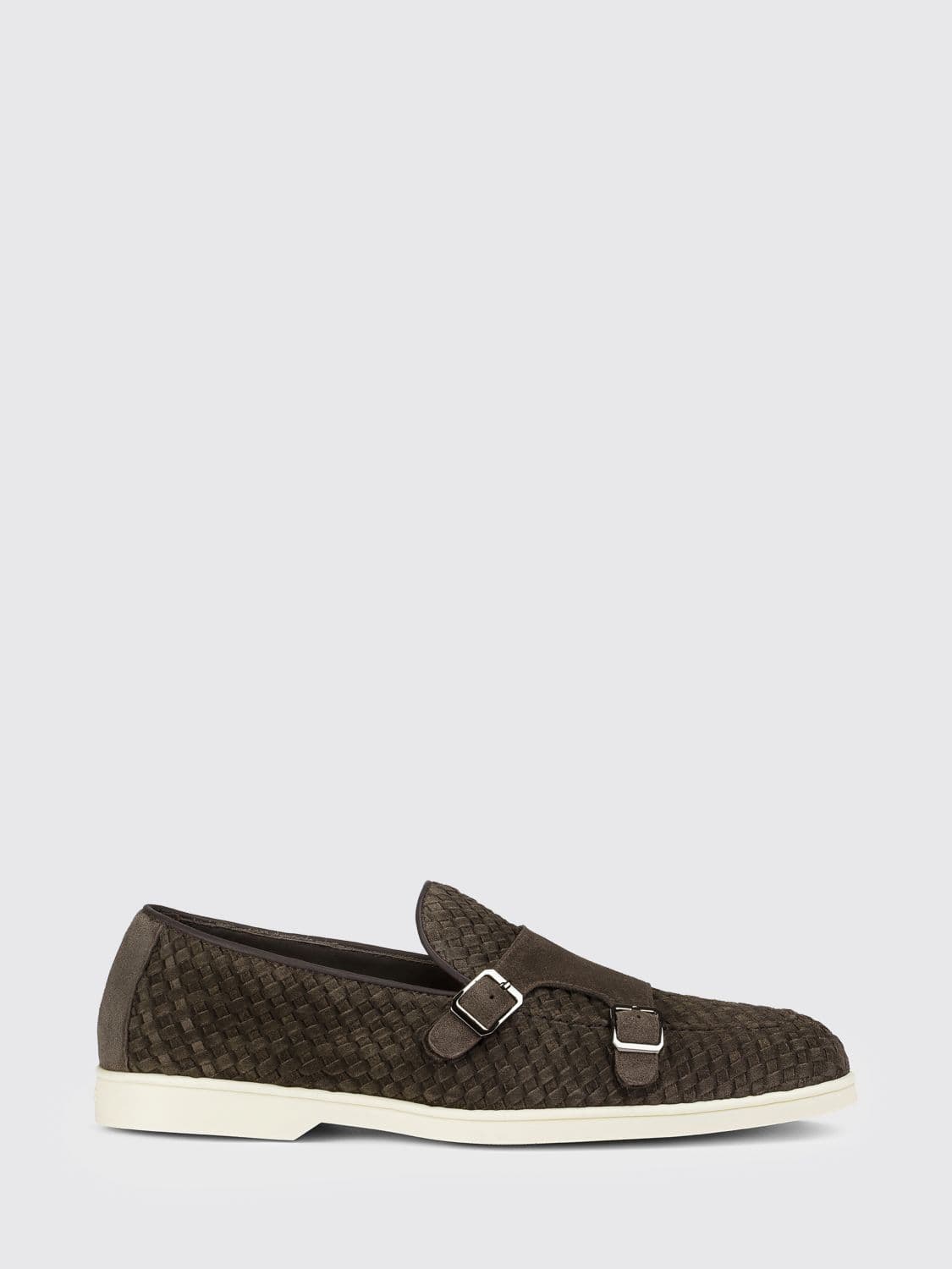 Doucal's Woven Suede Monk Strap