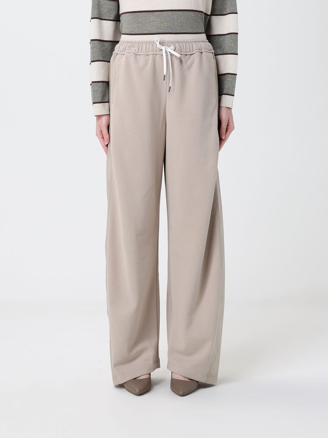 Brunello Cucinelli Cotton Drawstring Trousers