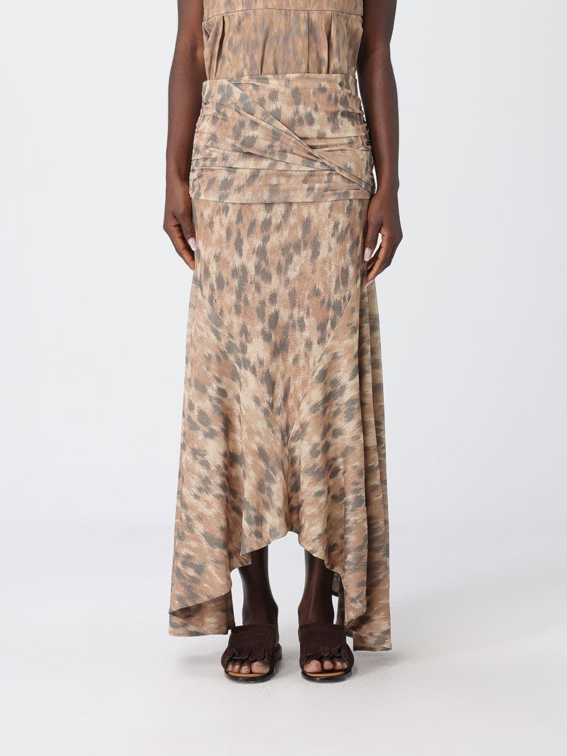 Ganni Camouflage Recycled Polyester Skirt