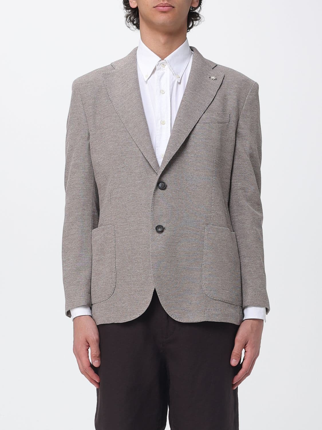 Manuel Ritz Single-Breasted Polyester Blazer