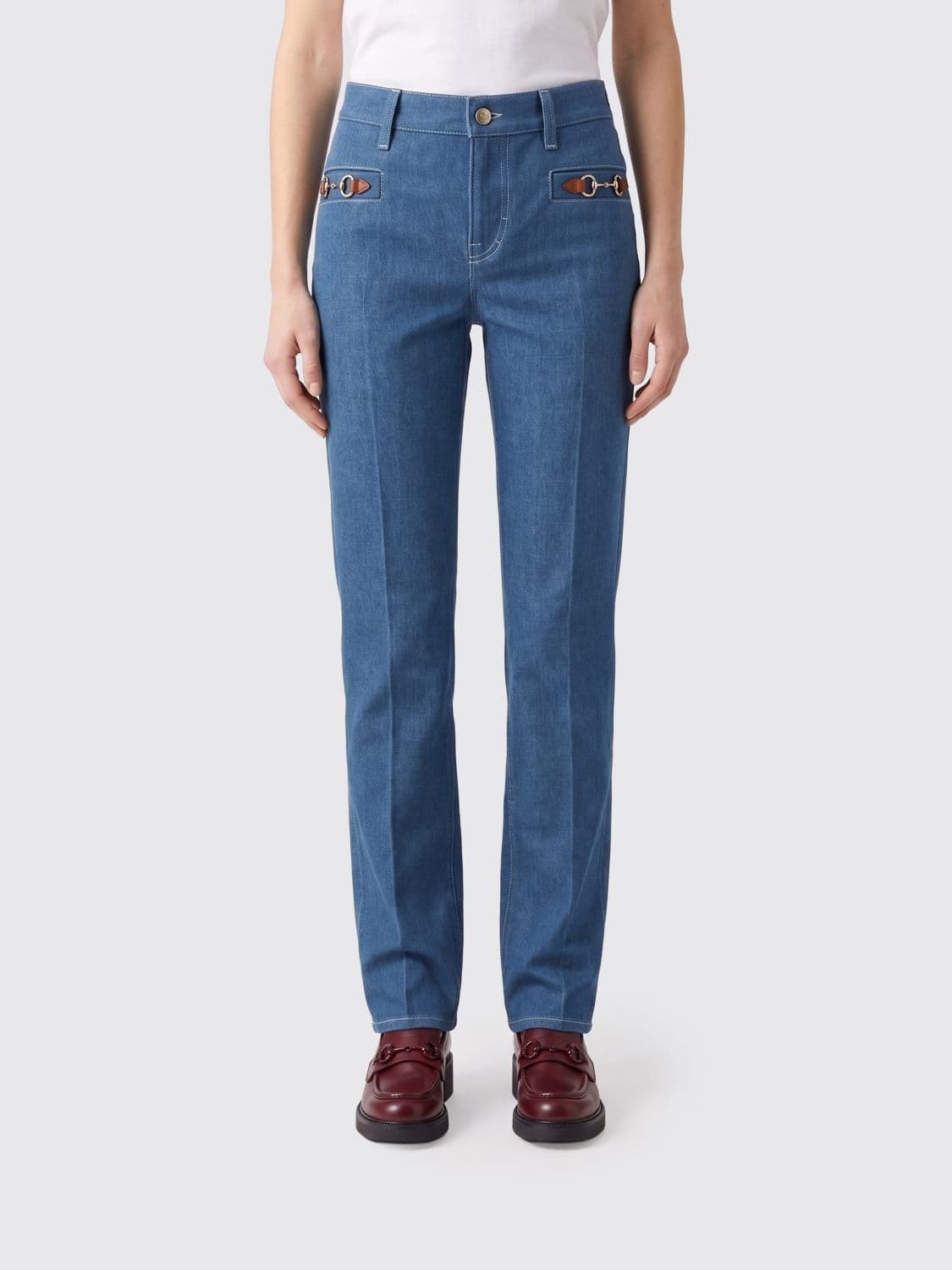 Gucci Slim Fit Denim Jeans with Horsebit